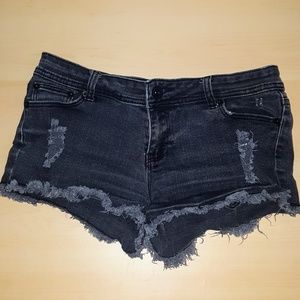 Black Denim Shorts
